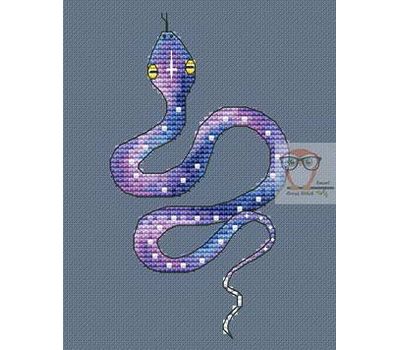 Space Snake cross stitch chart