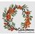 Sea buckthorn Wreath cross stitch chart