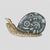 Steampunk Snail cross stitch pattern, Color: gray