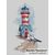 Lighthouse and Seagulls cross stitch chart