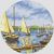 Sailing Boats at Argenteuil by Gustave Caillebotte cross stitch pattern