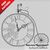 Bicycle Clock free cross stitch pattern