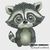 Cute Raccoon cross stitch chart