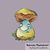 Sad mushroom cross stitch