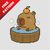 Funny Capybara Free cross stitch pattern