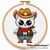 Cowboy Cat cross stitch hoopCowboy Cat cross stitch pattern