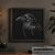 Sketch of a raven cross stitch pattern