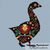 Flower Goose cross stitch design