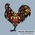 Flower Rooster cross stitch chart