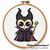 Maleficent Cat cross stitch chart