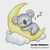 Sleeping koala cross stitch