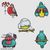Birds set cross stitch chart