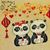 Chinese Cross Stitch pattern Pandas Love