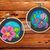 Floral round cross stitch pattern Stained Glass Flowers}