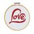 LOVE counted cross stitch pattern example