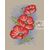 Red Poppy cross stitch flower