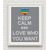 Keep Calm and Love Who You Want' cross stitch chart