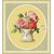 Vintage cross stitch Chart Pink Roses in a Jar