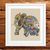 Animalistic Cross stitch pattern Elephants Family}