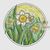 Floral round cross stitch pattern Daffodils}