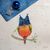 Funny cross stitch pattern ''Little Bird'' stitched result