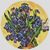 Van Gogh Irises round cross stitch chart