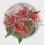 Poinsettia Floral round cross stitch chart
