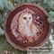 Twilight Owl round cross stitch design