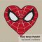 Spider Man Heart Cross stitch pattern