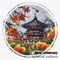 Fall Pagoda cross stitch pattern