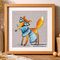 Hipster Fox cross stitch pattern