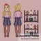 Lavender Brown cross stitch pattern