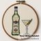 Martini Vermouth cross stitch pattern