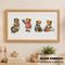 Teddy Bears - Set of 4 cross stitch patterns
