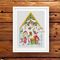 Christmas House with Snow Maiden cross stitch pattern}