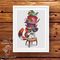 Funny Mad Hatter cat cross stitch patternFunny Mad Hatter cat cross stitch pattern