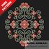 Floral Ornament free cross stitch - black canvas