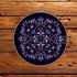 Purple Embroidery Round Ornament Pattern