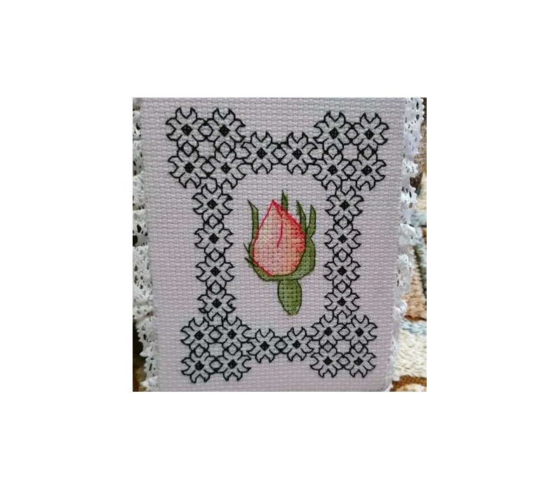 CROSS STITCH PATTERN ONLY    HM BLACKWORK AND ROSES SUQ