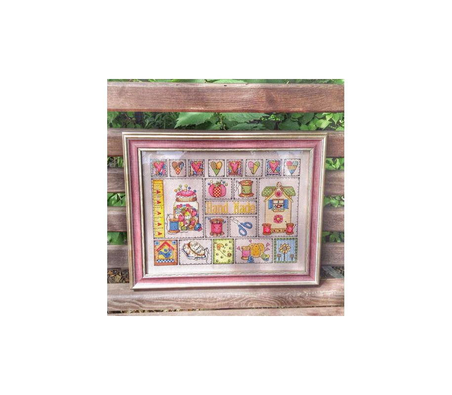 RWR SEWING SAMPLER SEW SOME HAPPINESS   CROSS STITCH  PATTERN ONLY    EQ 