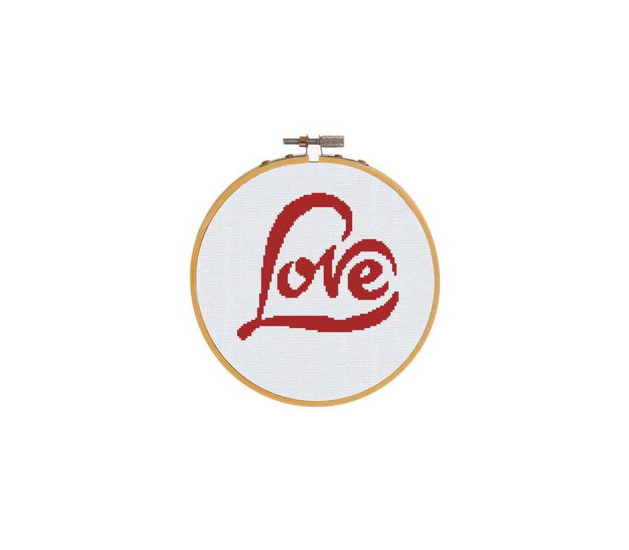 Easy Love Cross Stitch pattern pdf